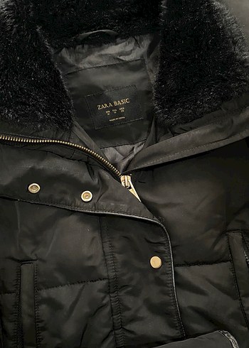 Siyah Kürklü şişme mont - Görsel 4