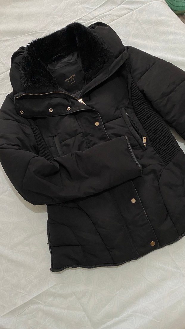 Siyah Kürklü şişme mont - Görsel 3