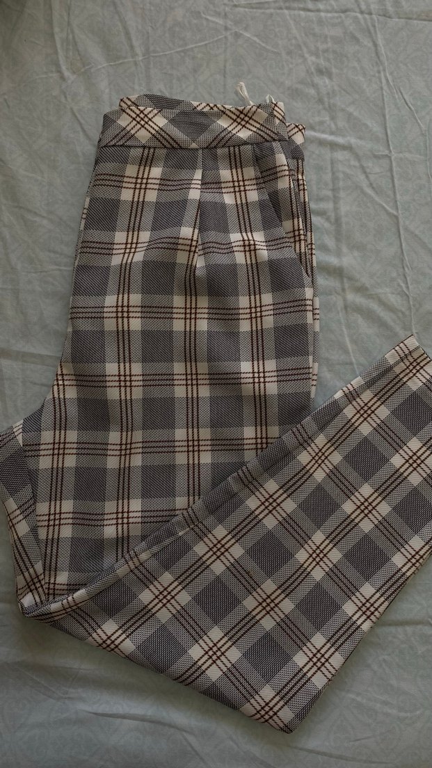 adL Gri Kareli  Kadın Yelek takım - Görsel 5