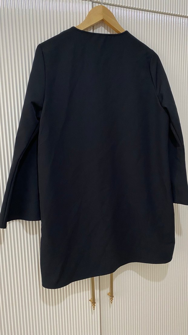 V Yaka Mini siyah elbise - Görsel 2