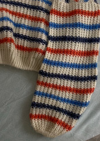 Çizgili Renkli  Kazak - Görsel 3