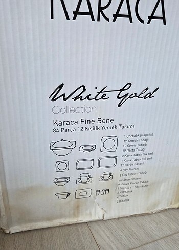 Beyaz Seramik Yemek Takımı Seti - Görsel 9