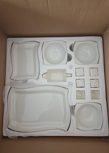 Beyaz Seramik Yemek Takımı Seti - Görsel 4