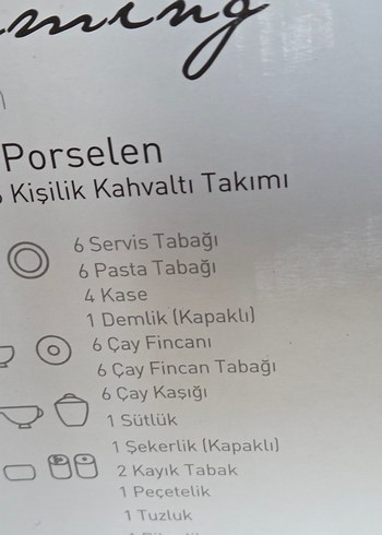 Beyaz Seramik Yemek Takımı Seti - Görsel 8