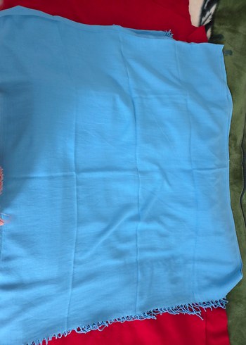 Mavi İpek Görünümlü Kadın Şal - Görsel 10