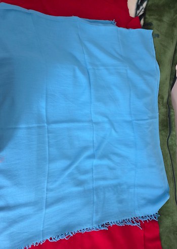 Mavi İpek Görünümlü Kadın Şal - Görsel 11