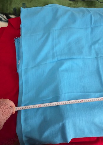 Mavi İpek Görünümlü Kadın Şal - Görsel 7