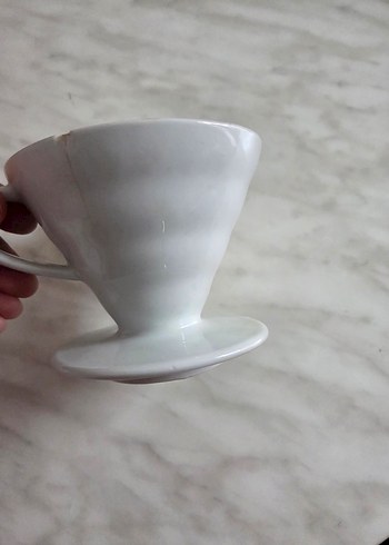 Beyaz Seramik Kırık Kahve Filtresi - Görsel 2