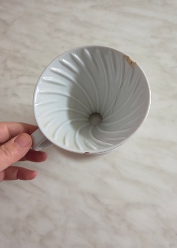 Beyaz Seramik Kırık Kahve Filtresi - Görsel 6