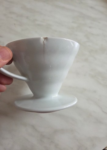 Beyaz Seramik Kırık Kahve Filtresi - Görsel 3