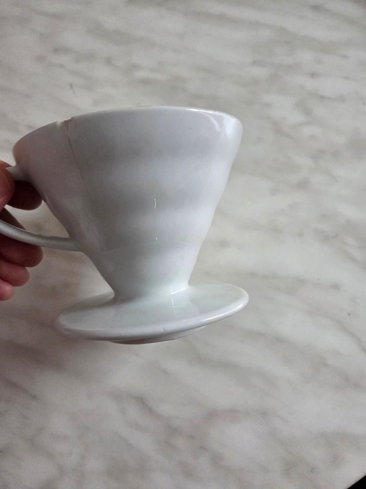 Beyaz Seramik Kırık Kahve Filtresi - Görsel 2