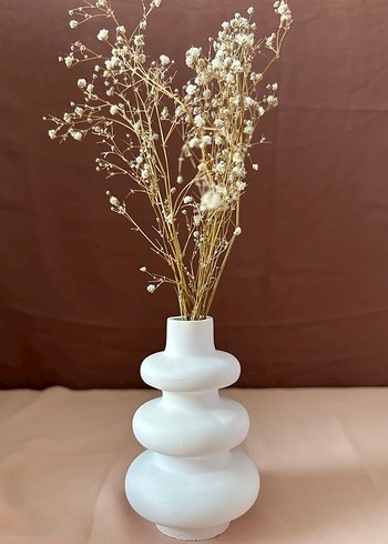 Beyaz Pastel Modern Seramik Vazo
