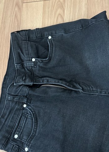 36 Beden Kadın Gri Normal Boy Denim Pantolon