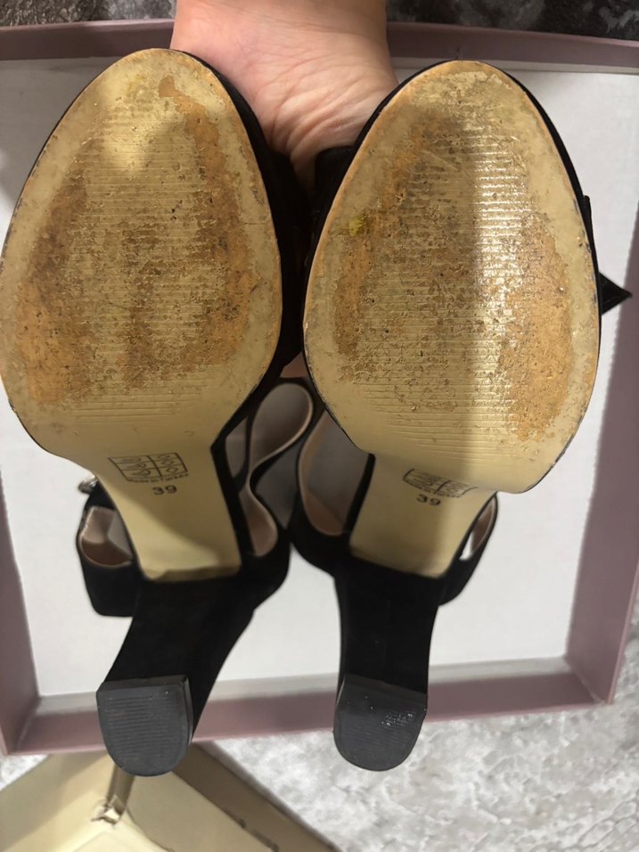 Bambi Siyah Süet Tokalı Topuklu Kadın Ayakkabı - Görsel 4