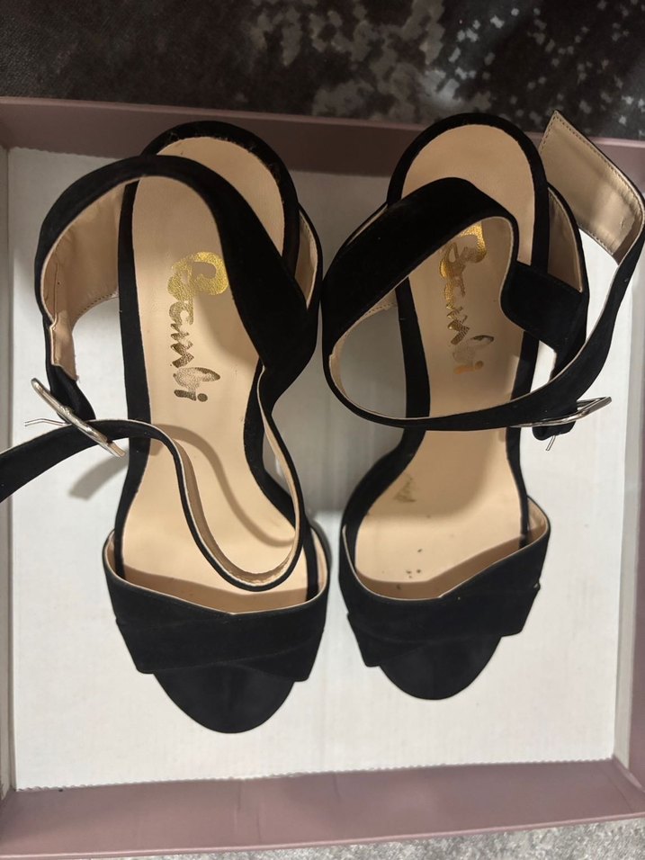 Bambi Siyah Süet Tokalı Topuklu Kadın Ayakkabı - Görsel 5