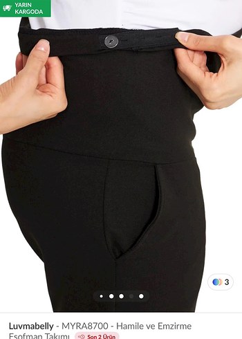 Siyah Hamile ve Emzirme Eşofman takımı - Görsel 3