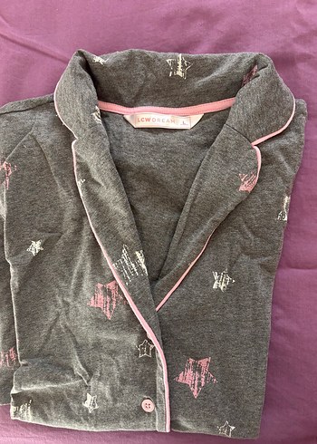 Gri Kısa Kollu Kadın Gecelik - Görsel 2