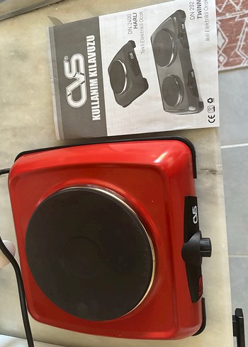 CVS Kırmızı Elektrikli Tekli Ocak 1000 Watt - Görsel 2