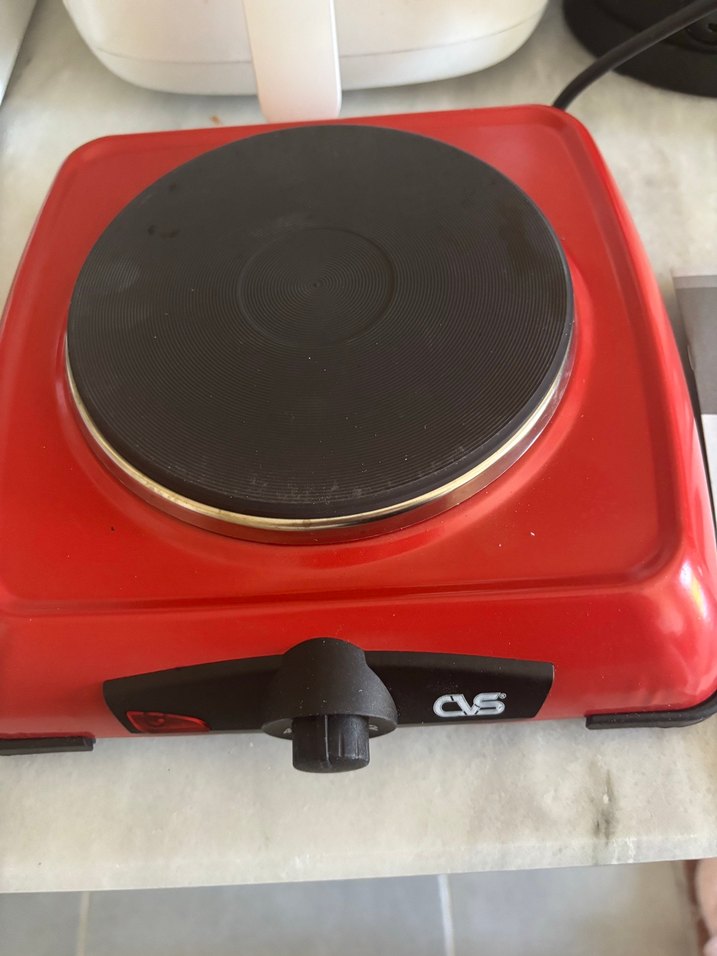 CVS Kırmızı Elektrikli Tekli Ocak 1000 Watt - Görsel 5