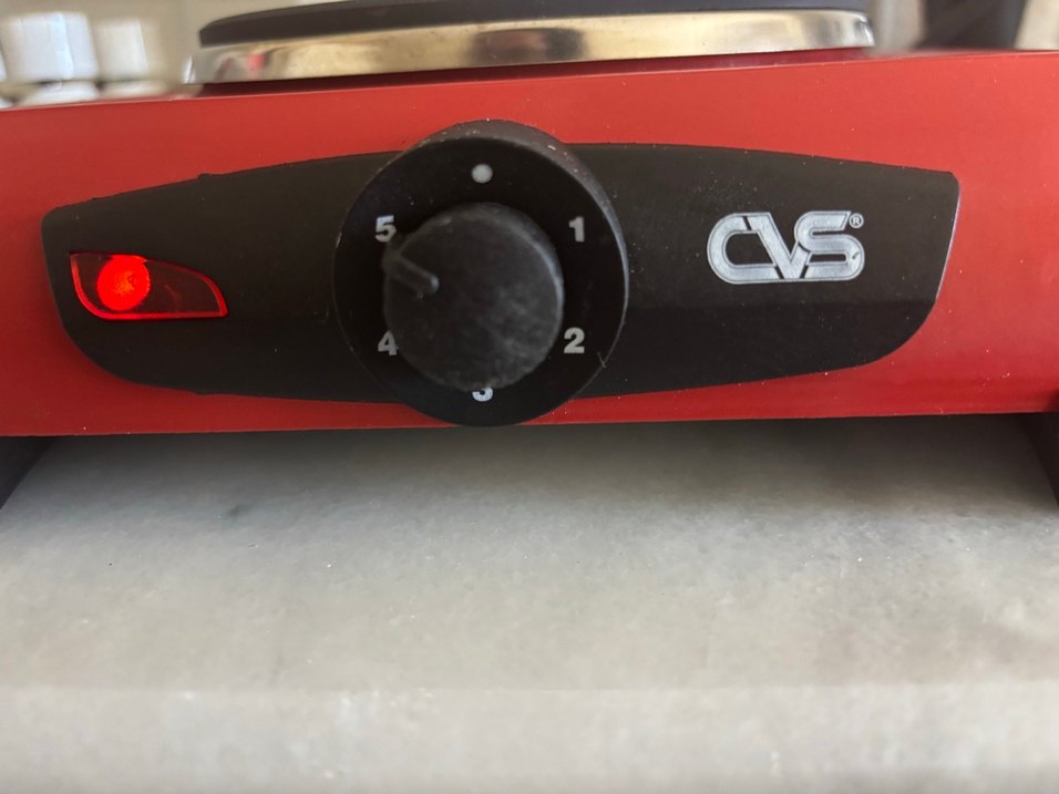 CVS Kırmızı Elektrikli Tekli Ocak 1000 Watt - Görsel 4