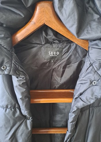 Suud Collection Düğmeli Kapüşonlu Gri Kadın Kış Montu
