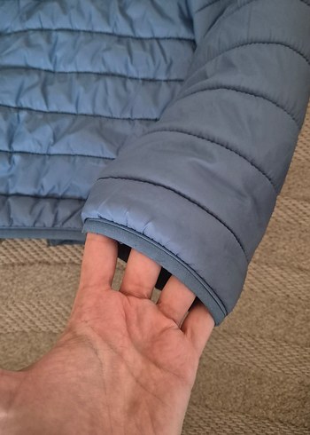 Mavi Kapüşonlu Fermuarlı Erkek Çocuk Mont - Görsel 10