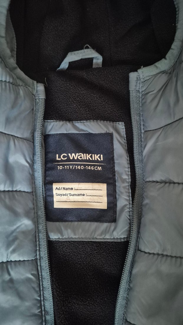 Mavi Kapüşonlu Fermuarlı Erkek Çocuk Mont - Görsel 2