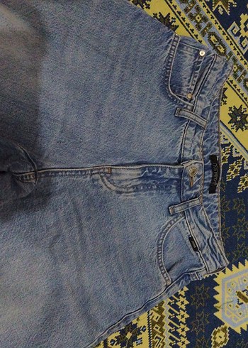 Gri Mavi Kadın Rahat Kesim Midi Kot Pantolon - Görsel 3