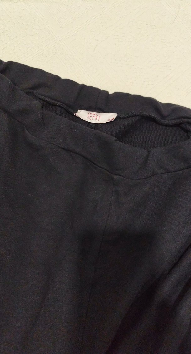 Siyah Altın Şeritli Kadın Kumaş Pantolon - Görsel 4