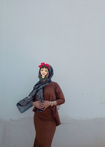 Kahverengi Drapeli Uzun etek - Görsel 8