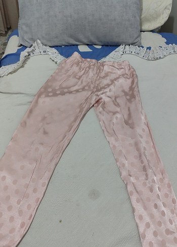 Pembe Puantiyeli Kısa Kollu Midi Pijama Takımı - Görsel 4