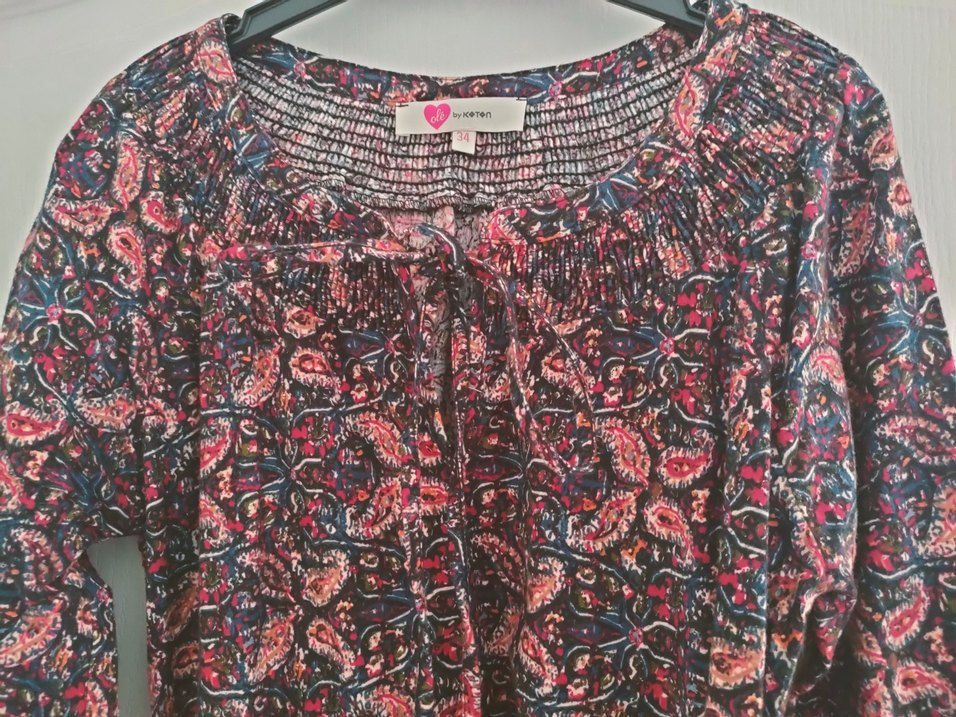 Bordo Bohem Uzun Kollu Kuşaklı Elbise - Görsel 3