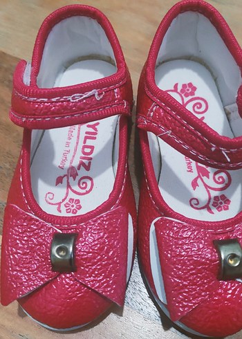 Kız Çocuk Kırmızı Tokalı Babet Ayakkabı - Görsel 4