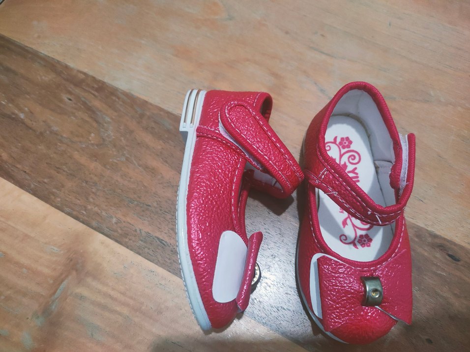 Kız Çocuk Kırmızı Tokalı Babet Ayakkabı - Görsel 3