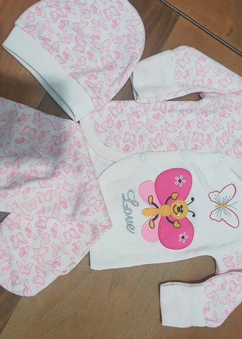 Pembe Dantelli Bebek Hastane Kıyafeti - Görsel 2