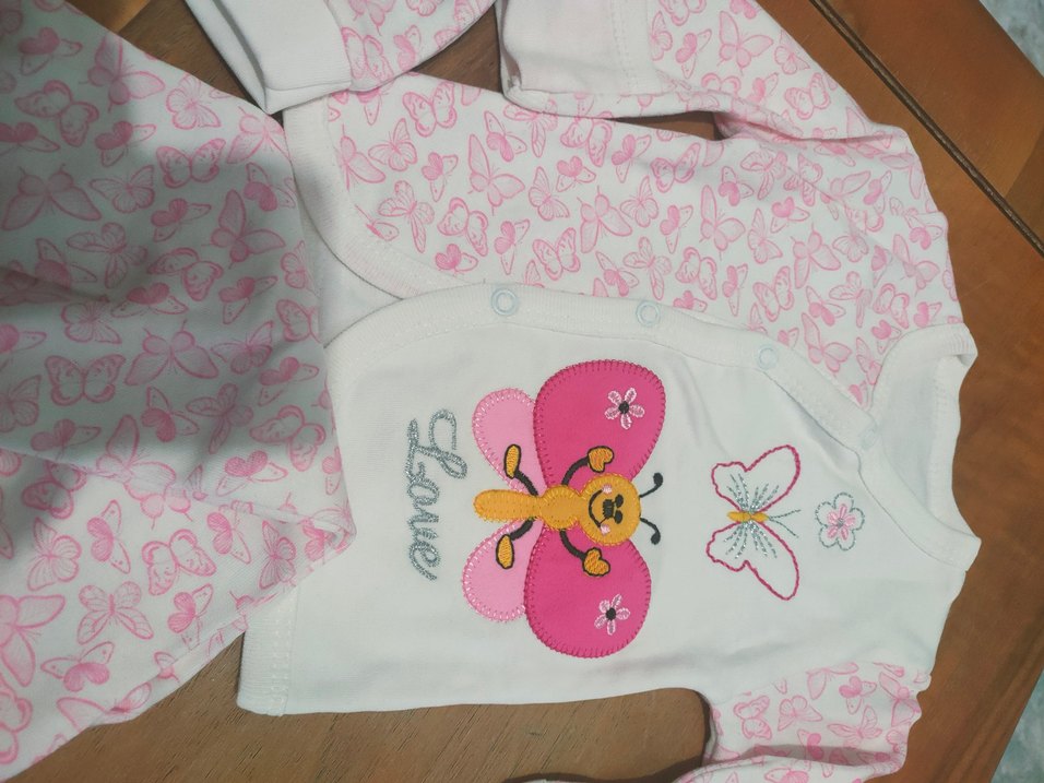 Pembe Dantelli Bebek Hastane Kıyafeti - Görsel 3