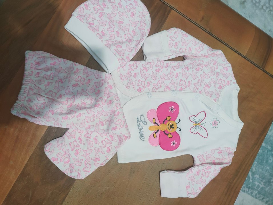 Pembe Dantelli Bebek Hastane Kıyafeti - Görsel 2