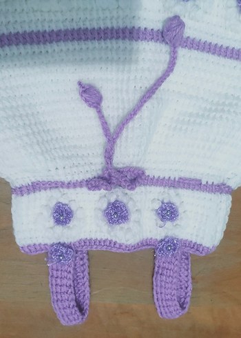 Nakışlı Lila Bebek Çantası - Görsel 3