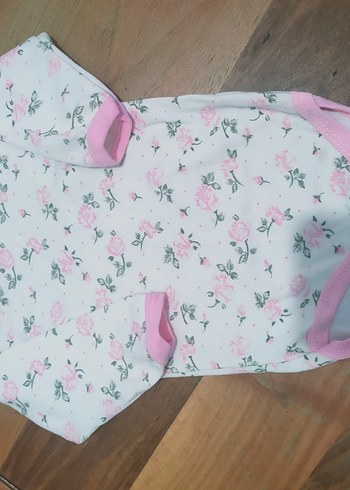 Dantel Detaylı Pembe Uzun Kollu Bebek Body - Görsel 2