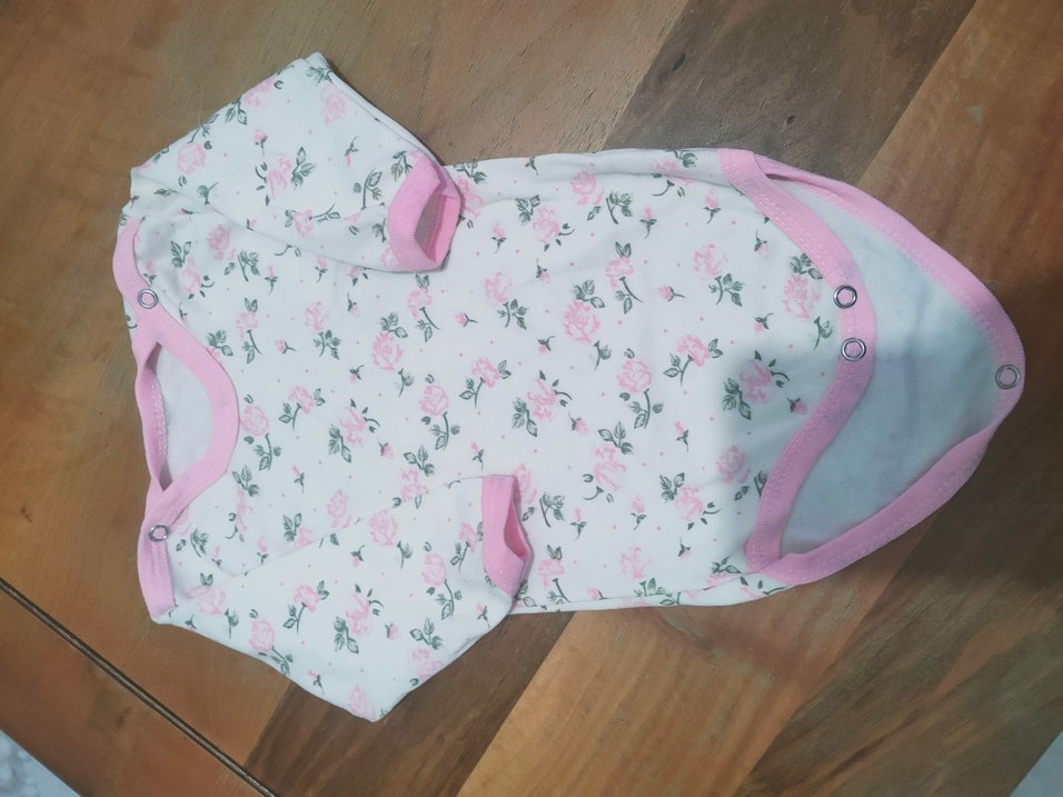 Dantel Detaylı Pembe Uzun Kollu Bebek Body - Görsel 2