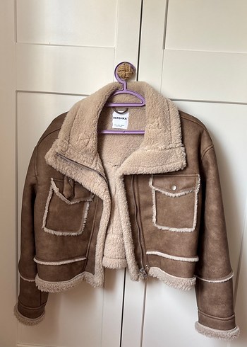 Bershka Kürklü Kahverengi Kadın Ceket