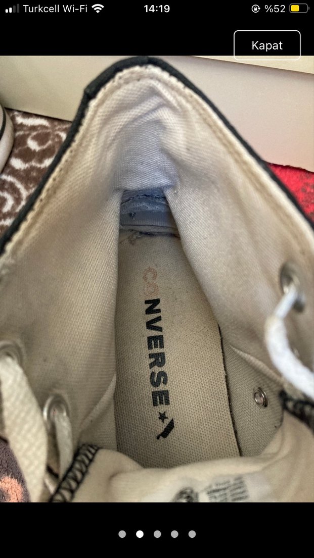 Converse Siyah Platform Topuklu Kadın Spor Ayakkabı - Görsel 2