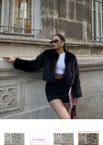 Siyah Kısa Kürk - Görsel 2