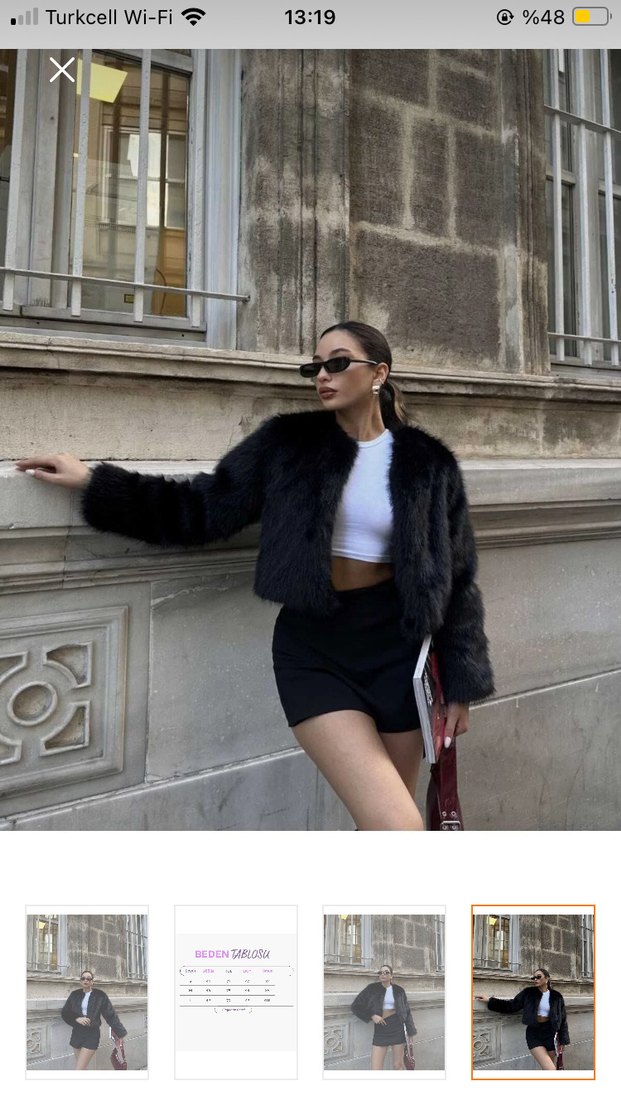 Siyah Kısa Kürk - Görsel 2