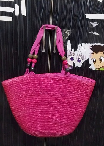 Püsküllü Pembe Bohem Kadın Çanta
