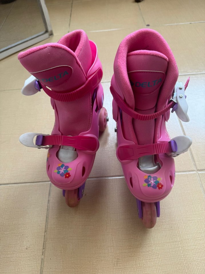 Pembe Çocuk Paten Seti ve Koruyucu Ekipman - Görsel 3