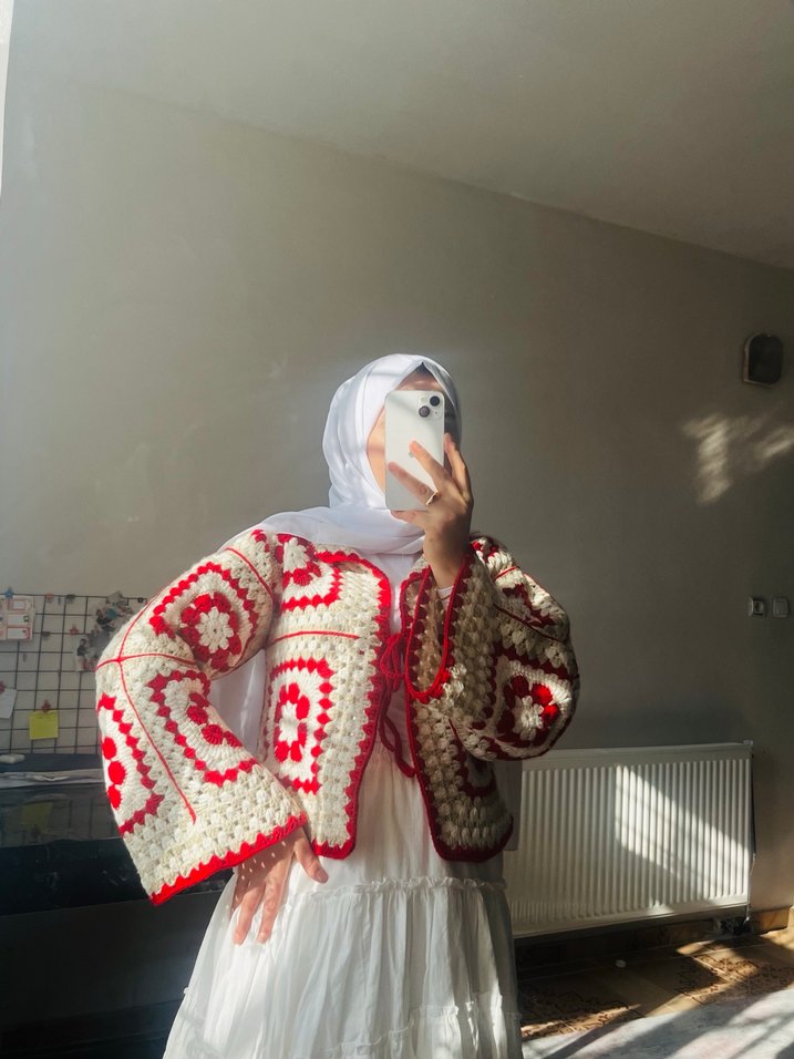 Bohem Örgü Kadın çeket - Görsel 3