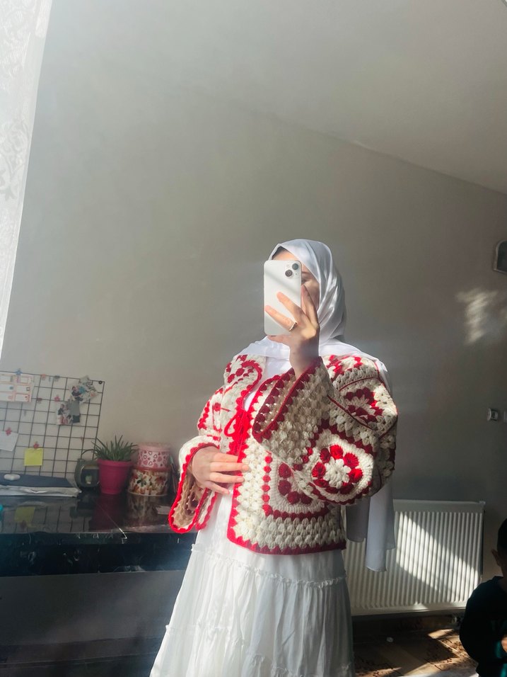 Bohem Örgü Kadın çeket - Görsel 2