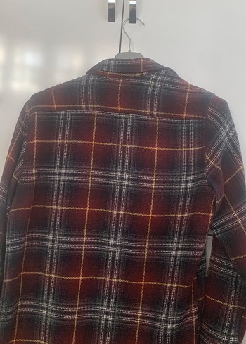 Düğmeli Kahverengi Ekose Kadın Gömlek - Görsel 3