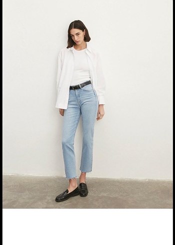 Kadın Regular Fit Midi Kot Pantolon - Görsel 2